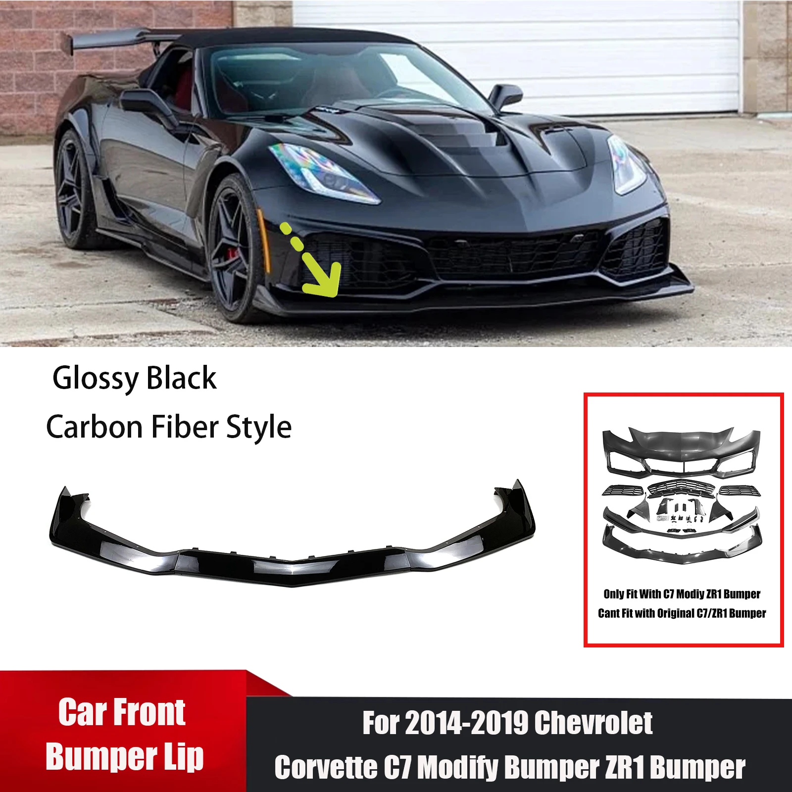 3PCS Car Front Bump…