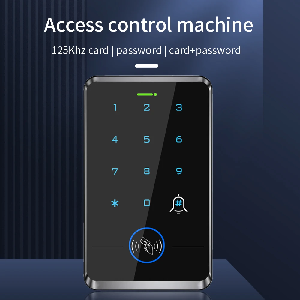 DC12V RFID 125Khz Access Keypad Backlight Touch Screen Panel Standalone Access Control Keyboard for Outdoor Use Wiegand 26/34
