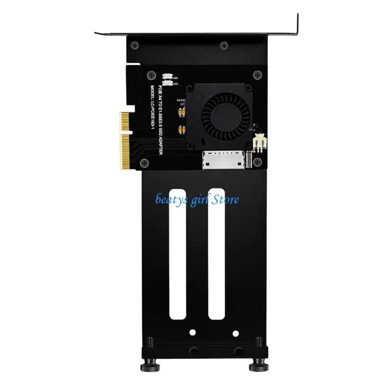 

C7AB PCIe 5.0 To E1S Adapters With Actives Cooling Fan For Fast speed NVMe SSDs Support E3.S U.2 U.3 Storage Solution