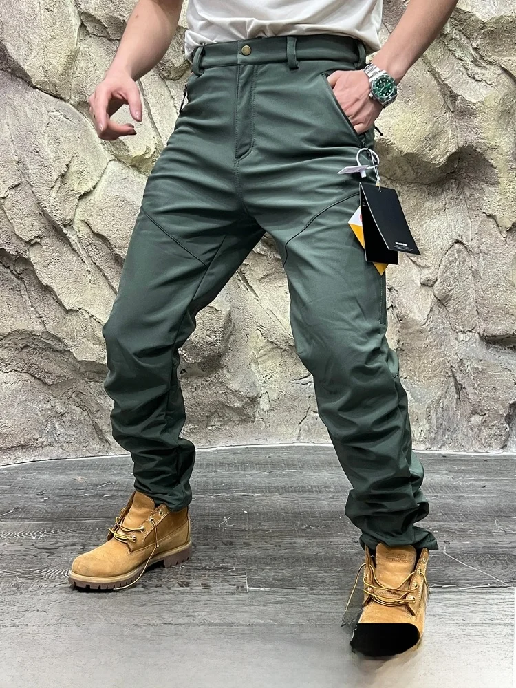 

Tactical Series 3D Tailoring Outdoor Men's Fce Lined Breathable Soft ell Warm Casual Pants Polyester Fiber Straight Leg
