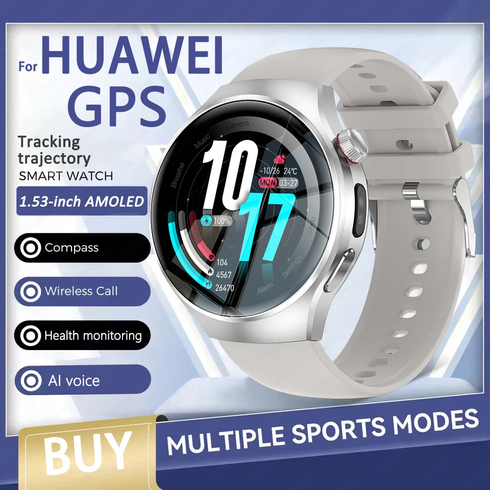 

Новинка 2025 года для Huawei Watch 5, GPS-трек, умные часы для мужчин, AMOLED HD-экран, Bluetooth-вызов, пульс, IP68, водонепроницаемые умные часы для женщин
