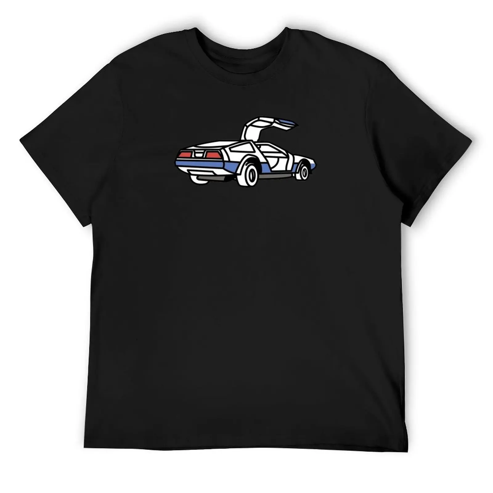 

DeLorean T-Shirt plain oversizeds street wear vintage graphic tee men t shirt