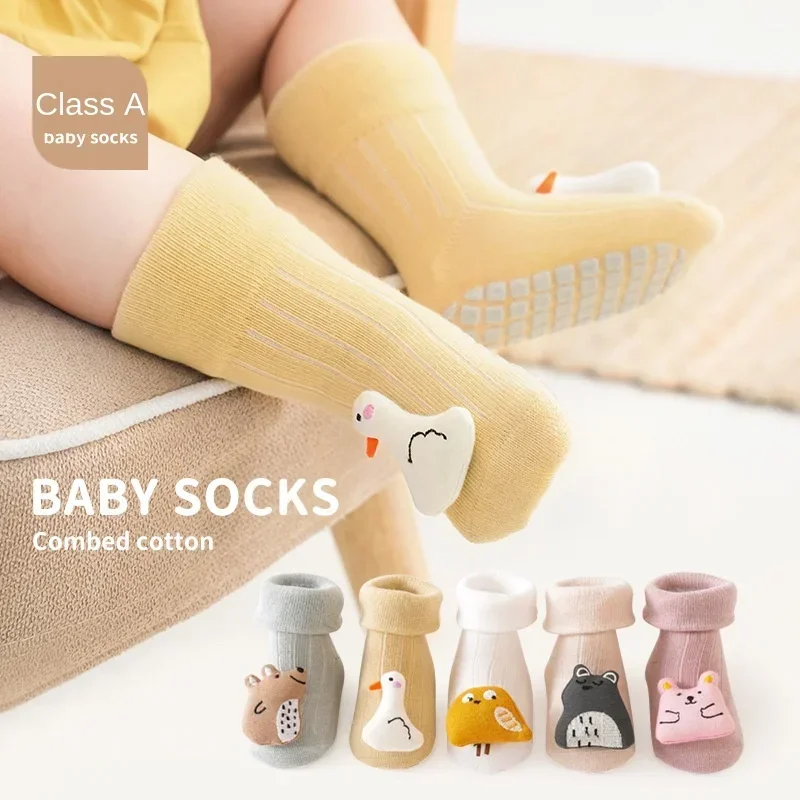 New Baby Non-slip Anti Skid Floor Footwear Girl Boy Cute Socks Newborn Children Babe Walke Kid Floor Footwear Wearing Booties