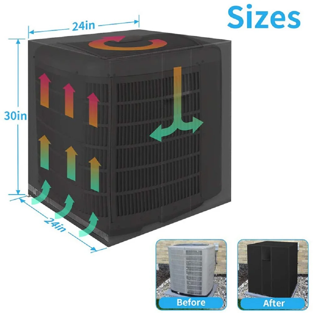 Air Conditioner Cover for Outside Units, Waterproof Air Conditioner Cover Outdoor Square Dustproof Air Condition Covers