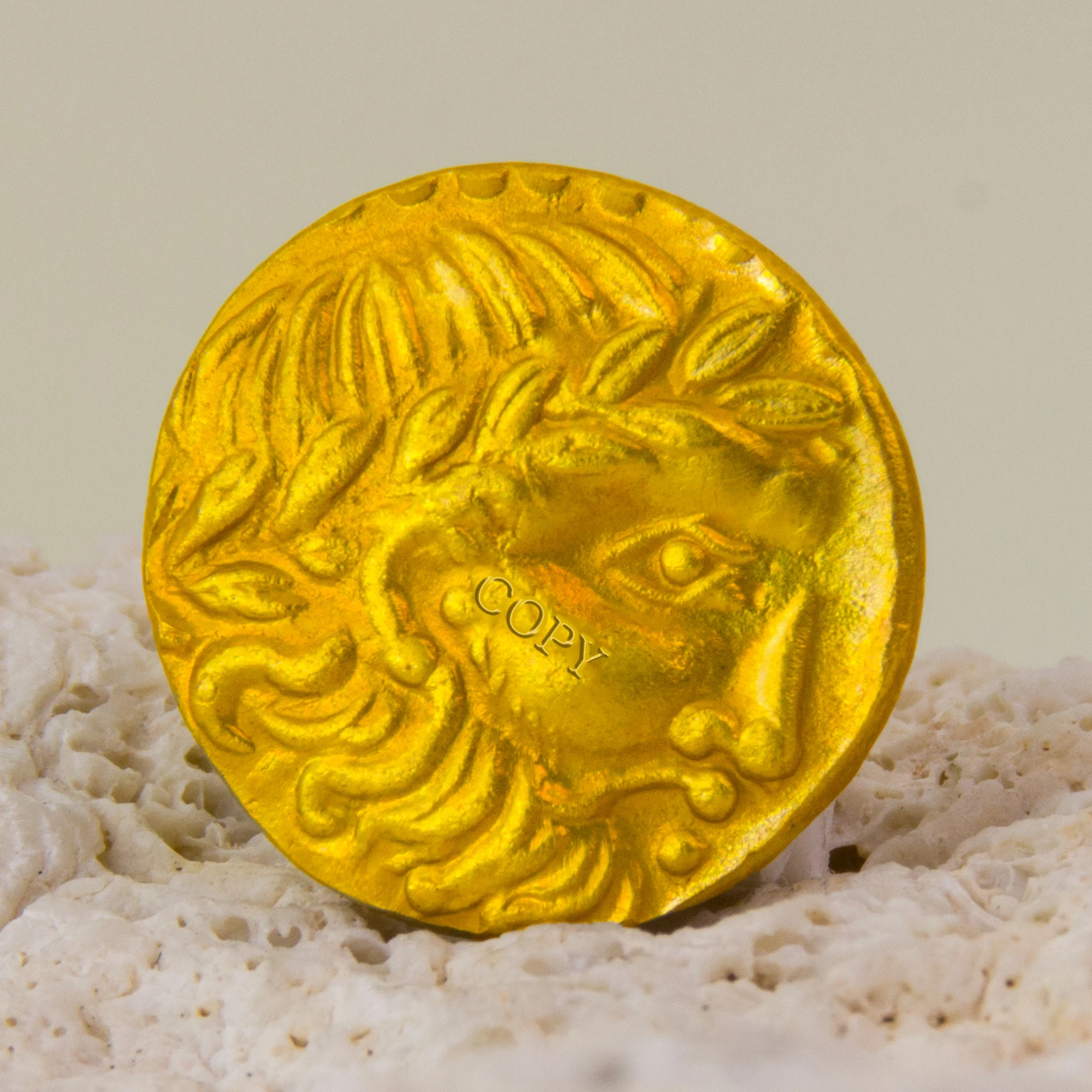 Greek Mythology Gold God Coin Ring Collection Sichai Ancient Commemorative Aresusa Old Brass Replica