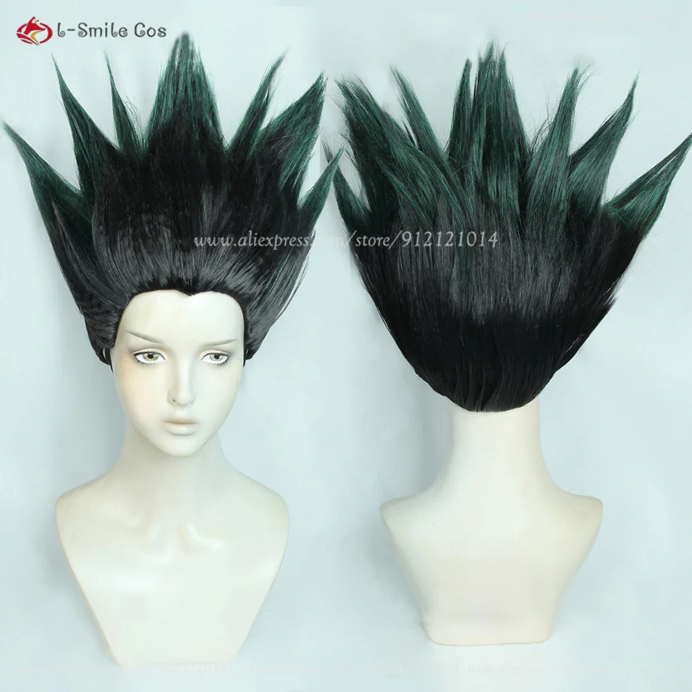 

Anime Gon Freecss Cosplay Wig Short Black Green GON FREECSS Wig Heat Resistant Synthetic Hair Halloween Role Play Wigs + Wig Cap