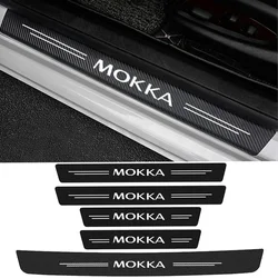 Car Door Threshold Stickers Sill Protector Tape Anti Scratch Cover Decals for Opel MOKKA Logo Rear Trunk Bumper Guard Strips