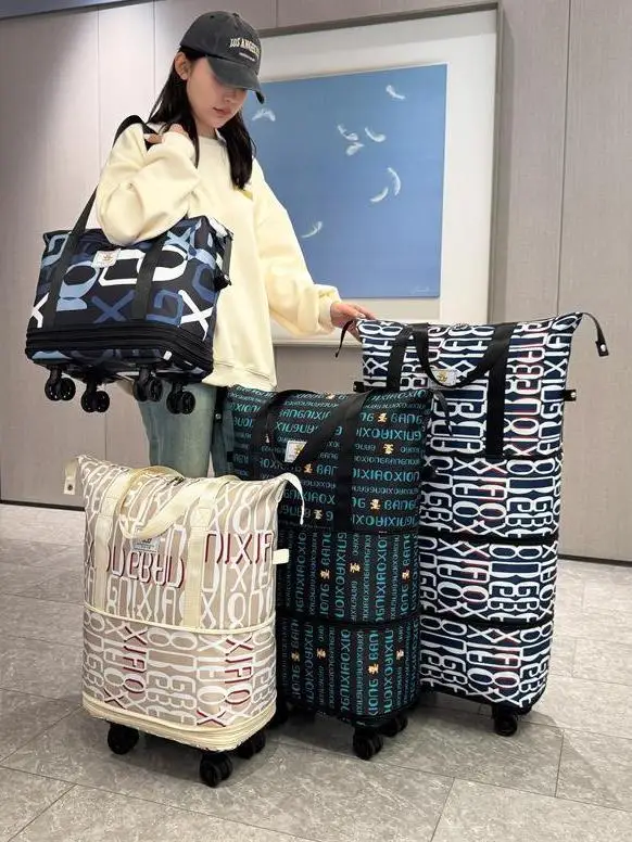 おしゃれで大容量のレディース旅行バッグ、軽量で持ち運びやすいスーツケースバッグ、ユニバーサルホイール付きでアウトドア旅行に最適