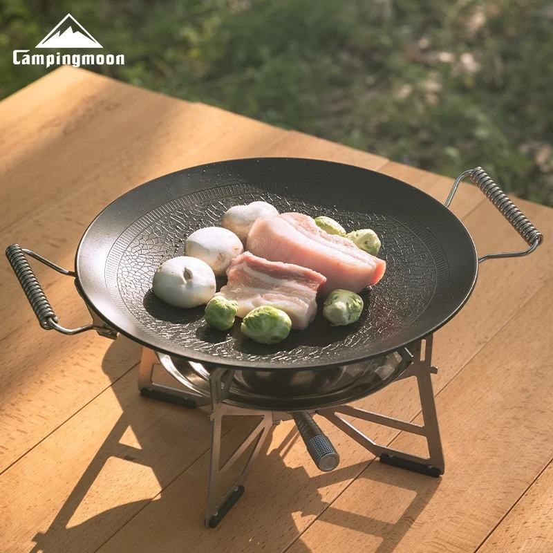 Picture 6: CAMPINGMOON GRW-27 non stick baking tray, crushed stone small frying pan, kitchen cooking foldable barbecue plate