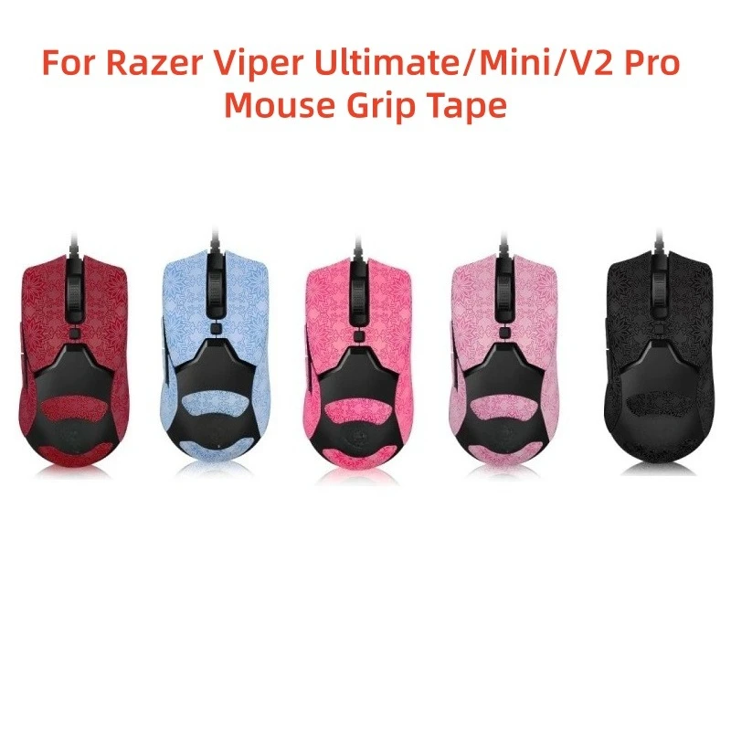 For Razer Viper Ultimate/Mini/V2 Pro Gaming Mouse， 1-2 Set Grip Tape， Anti-Slip Sweat-Absorbent Stickers