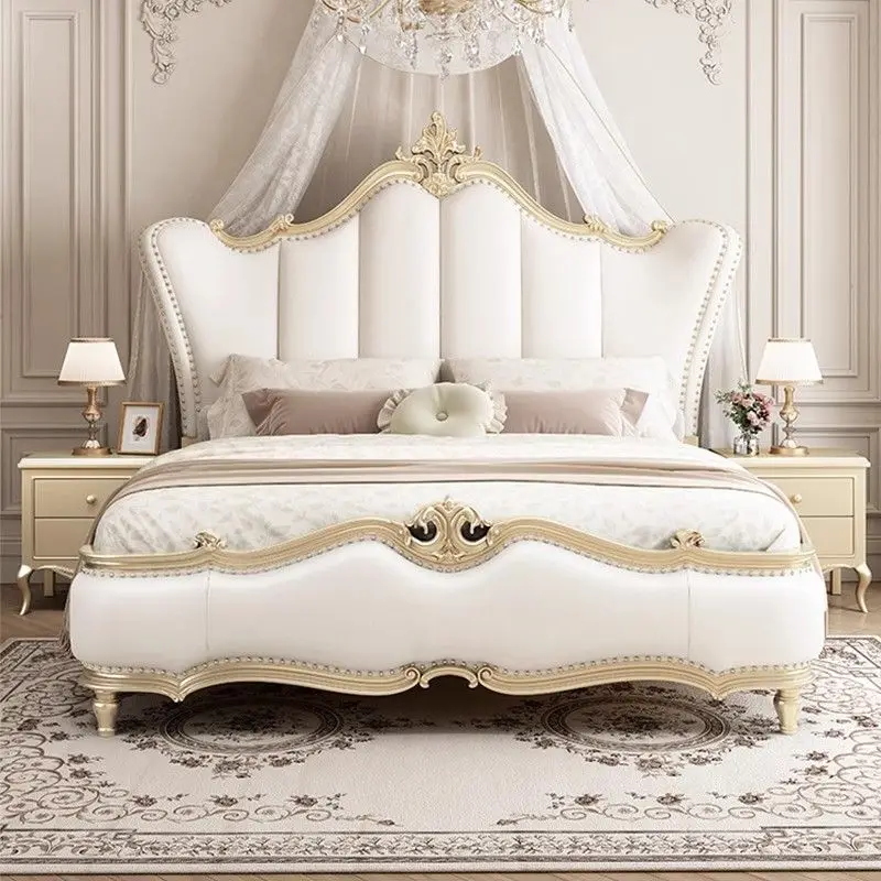 

Girls Decoration Double Bed Decor Elegant Legs Modern Headboards Queen Double Bed Luxury Lounges Camas De Dormitorio Furniture