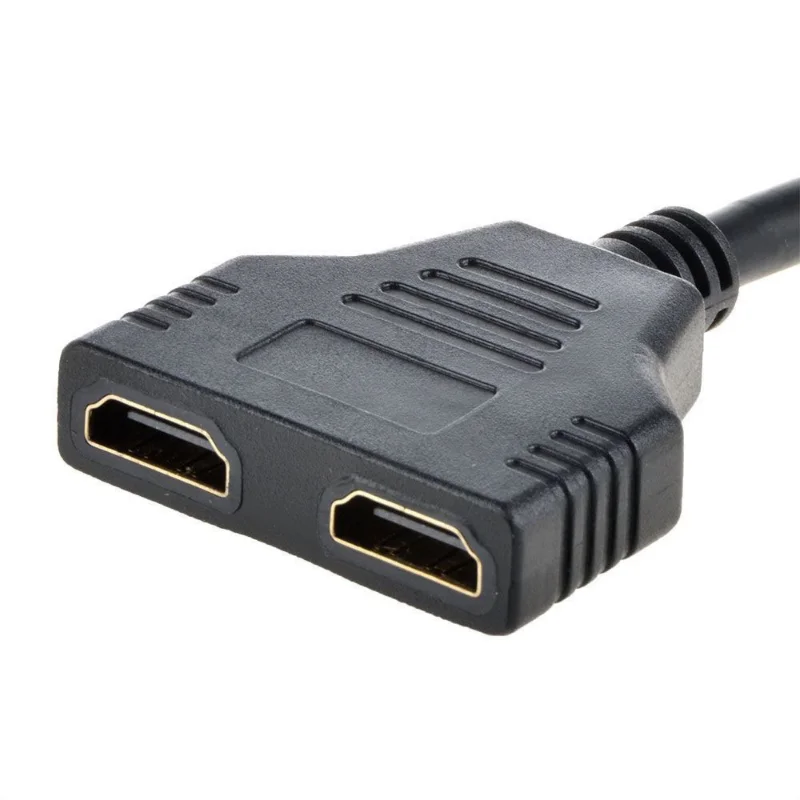 Adaptador de señal doble dividido de 1 a 2, Cable de conversión para Video TV HDTV, delgado y compacto, fácil de almacenar y transportar, compatible