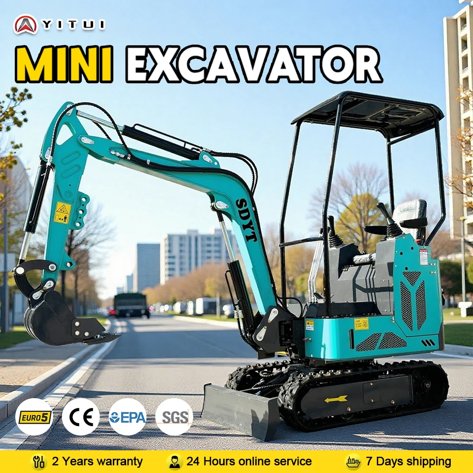 New Kubota Engine Customized Mini Excavator 1.5 Tons High Quality Euro 5 Epa Multi-Purpose Home Mini Excavator