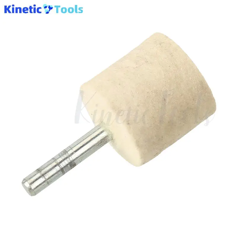 Wool Felt Mounted Polishing Buffing Wheel 6mm Shank for Grinder Drill Rotary Tools Grit 30mm
