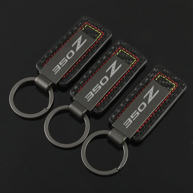 Alloy Car Keychain Keyring Styling for Nissan 350Z Logo Badge Key Chains Rings Buckle Emblem Pendant Gift Vehicle Accessories