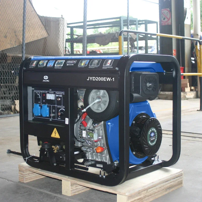 Welding Generator Diesel Small Portable diesel generator welding machine with wheelsJYD220EW