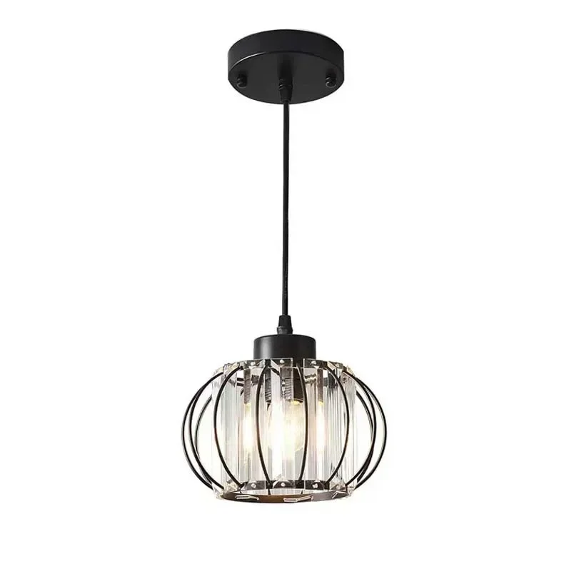 Modern minimalist crystal chandelier, hallway light, bedroom bedside lamp, corridor pendant lamp, LED ceiling light