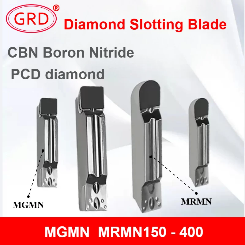 PCD CBN Lathe Inserts MRMN150 MGMN200/300/400 Indexable Carbide Grooving Blade for CNC Boring Turning