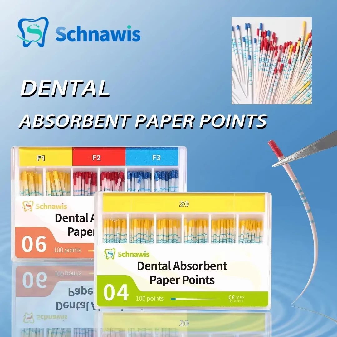 Dentistry Endodontics Paper Tips Cone Disposable Guttahanger Taper F1 F2 F3 Absorbent Fiber Poles Points Mark Dental Materials