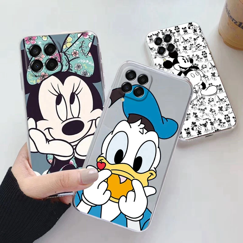 Phone Case for Samsung Galaxy M33 M53 5G Couple Mickey Minnie Donald Duck?Cover Soft Silicone Funda For Samsung M 33 Coque Cute