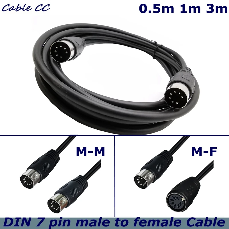 

DIN 7pin Male to Male, Male to Female Computer/Medical Device Large DIN Connection Line Signal Transmission, System Control