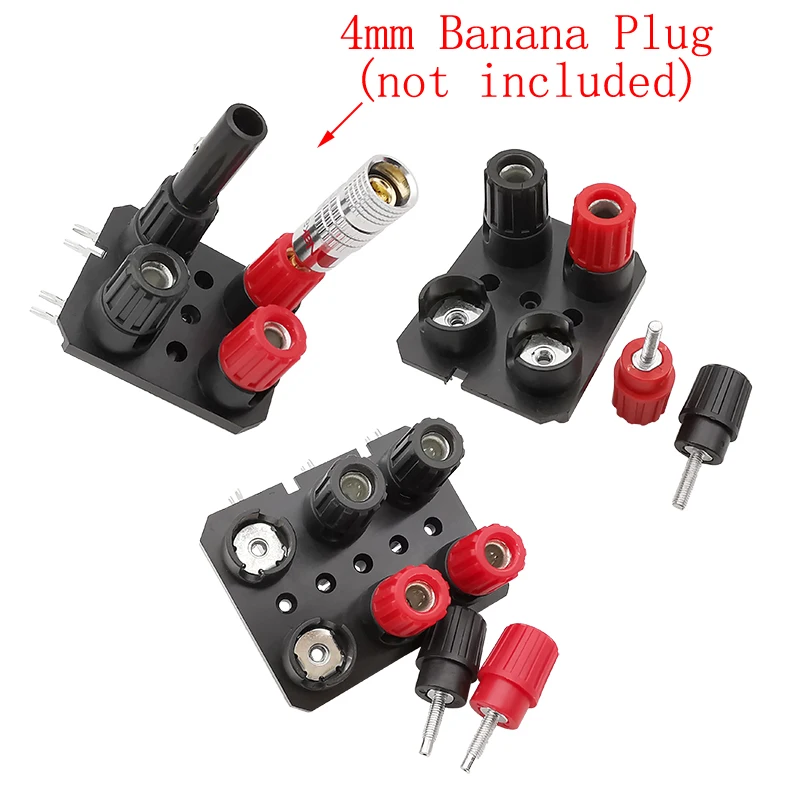 1Pcs Straight/Bend Pin 2 4 6Position External Audio Jack Speaker Amplifier 4mm Banana Socket Connector Screw Post Terminal Block