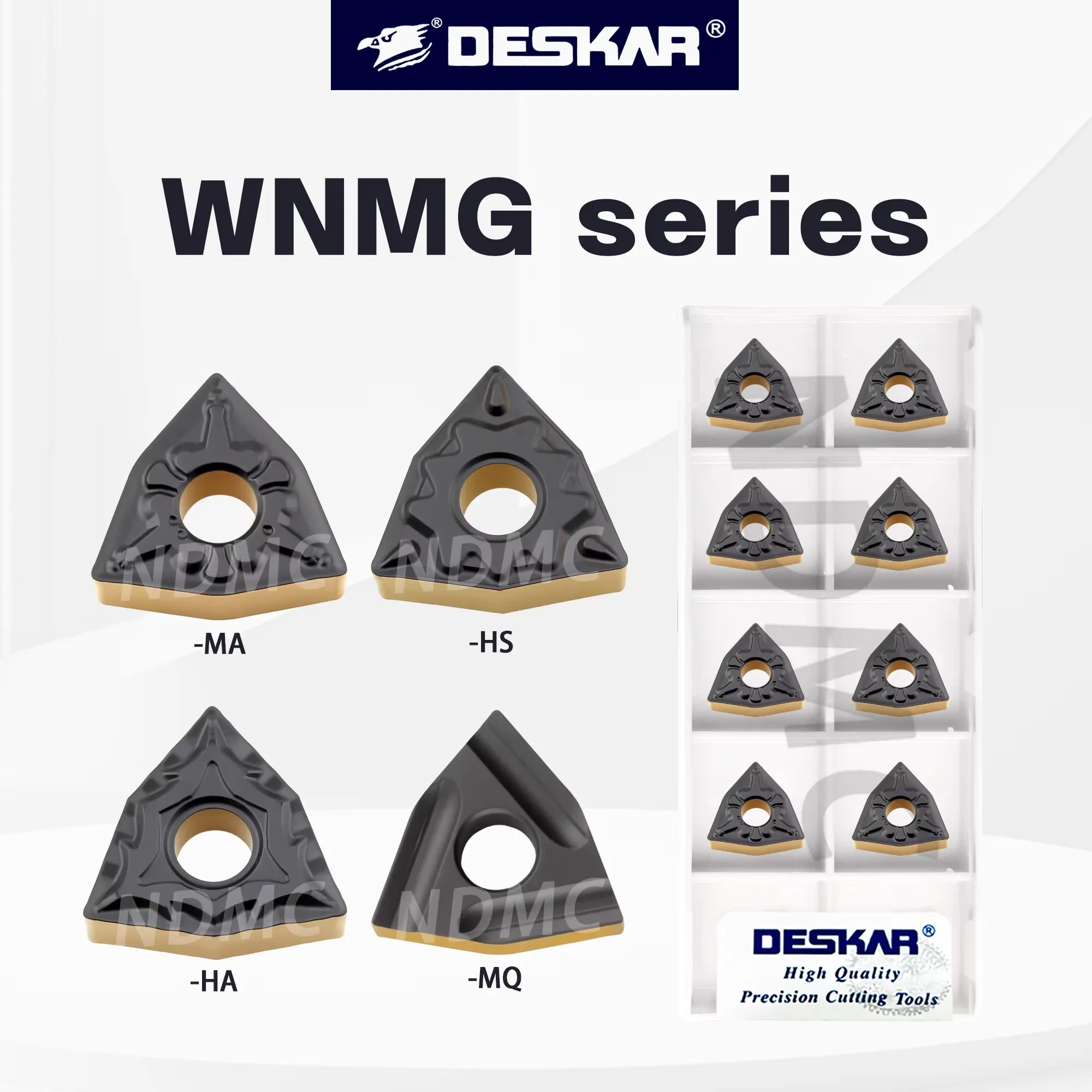 

WNMG Series DESKAR Numerical Control Lathe Peach Shaped Turning Inserts WNMG080404/08/12-TM/CQ/MT/PR/R-S/L-S LF9218 Steel Parts