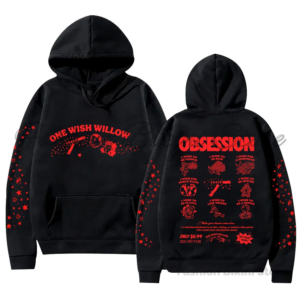 Movie Obsession One Wish Willow Hoodies Hommes Femmes Vêtements Mode Gothique Manches longues Sweat-shirts à capuche oversize Streetwear