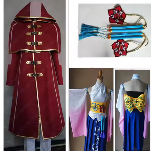 Final Game Fantasy FF Type-0 Coat cosplay Yuna DRESSS Costumes Custom made
