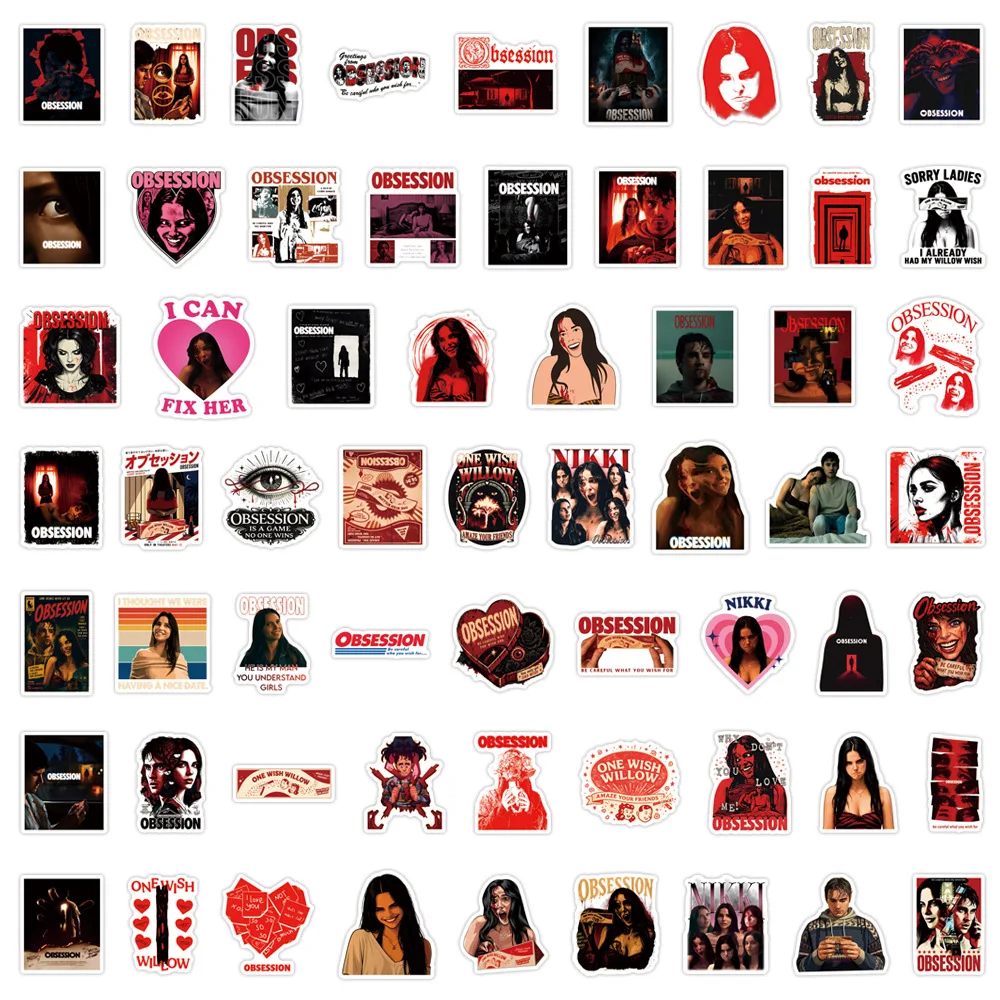 60/120PCS American TV Obsession sticks Waterproof Decals for Notebook Water Bottle Laptop, Creative DIY Stationery Decor Gift