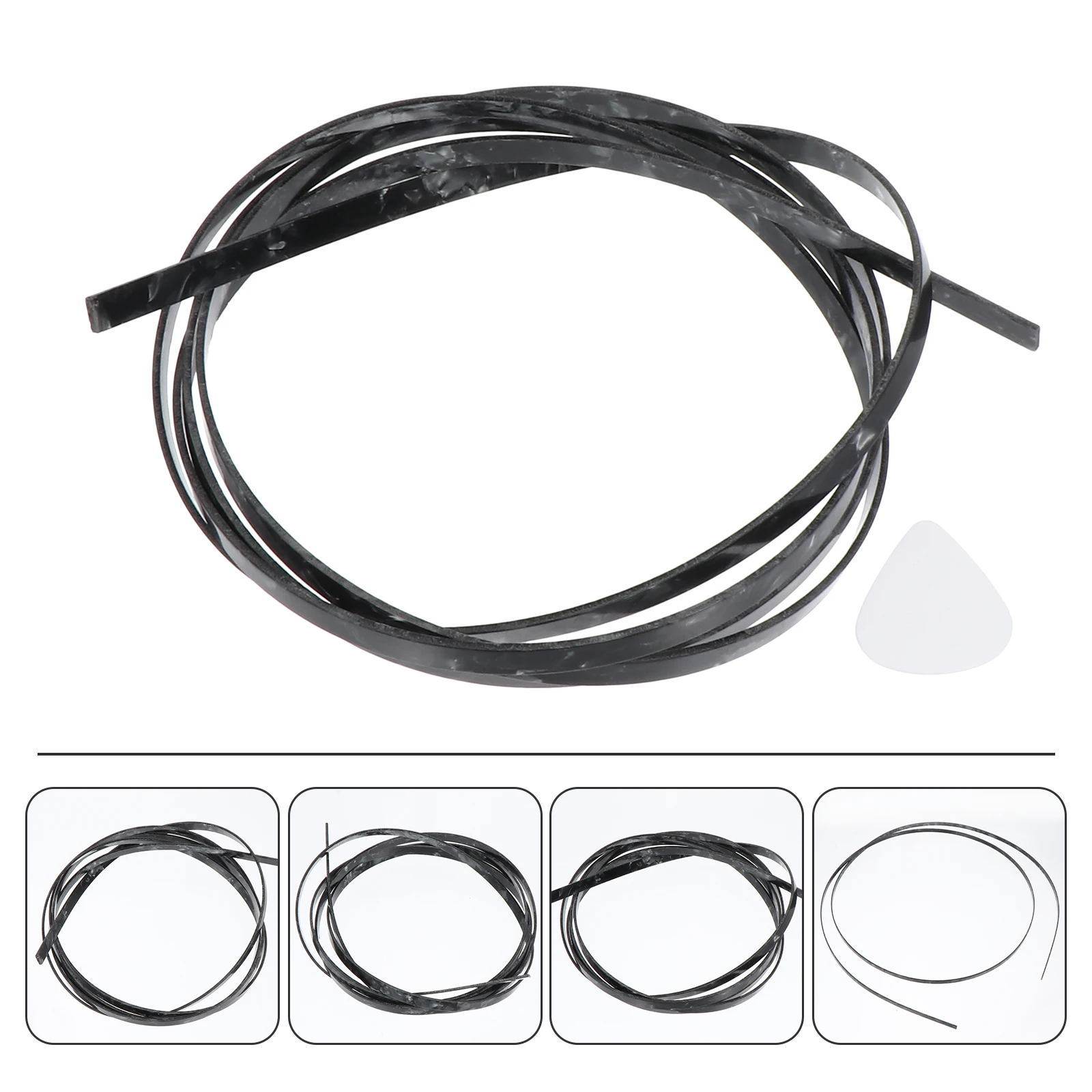 

Plastic Decorative Strip Guitar Accessory Waterproof Purfling Strip Strip Decor for Guitar Plastic Strip