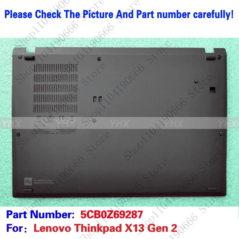 

bd For Lenovo Thinkpad X13 Gen 2 Bottom Lower Case Base Cover AL WWAN 5CB0Z69287.