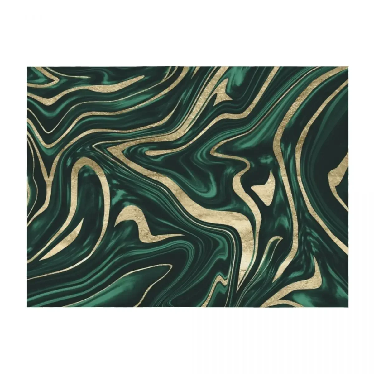 

Emerald Green Black Gold Marble #1 #decor #art Throw Blanket Custom Retros Luxury St Decorative Throw Blankets