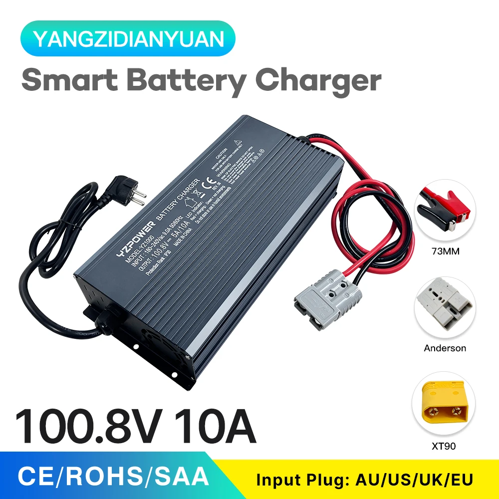 

100.8V 10A lithium battery charger high power charger 24S 90V lithium battery pack power tool universal with cooling fan