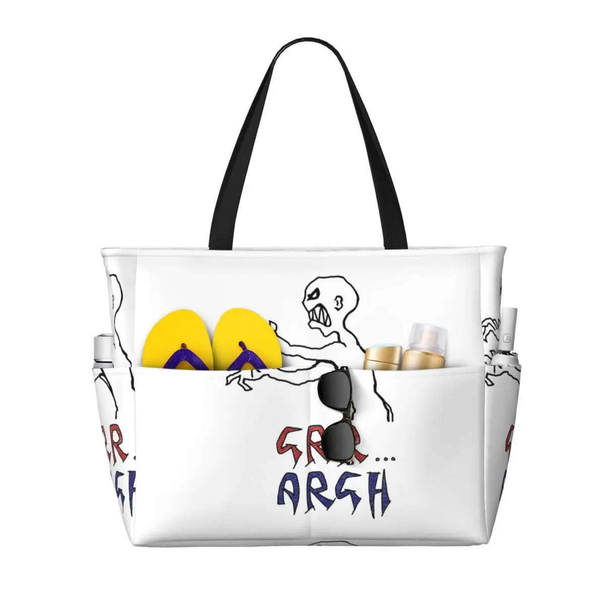 

Grr...argh с цветной пляжной сумкой-тоут Спортивная сумка для занятий йогой в тренажерном зале Большая большая сумка Женская дорожная сумка Сумка для фитнеса