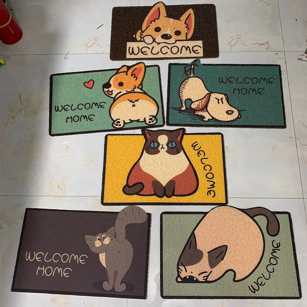 40x60cm Cartoon Anime Rug Floor Mat Welcome Mat Kitchen Door Mat Door Entrance Home Decor Anti-Slip Bathroom Mat