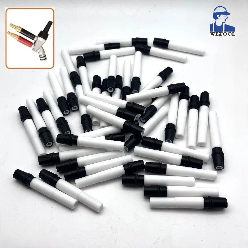 

Wetool 50pcs 1006485 Venturi Insert Sleeve PTFE for Gema IG06 Electrostatic Coating Powder Injector Pump 1006485#