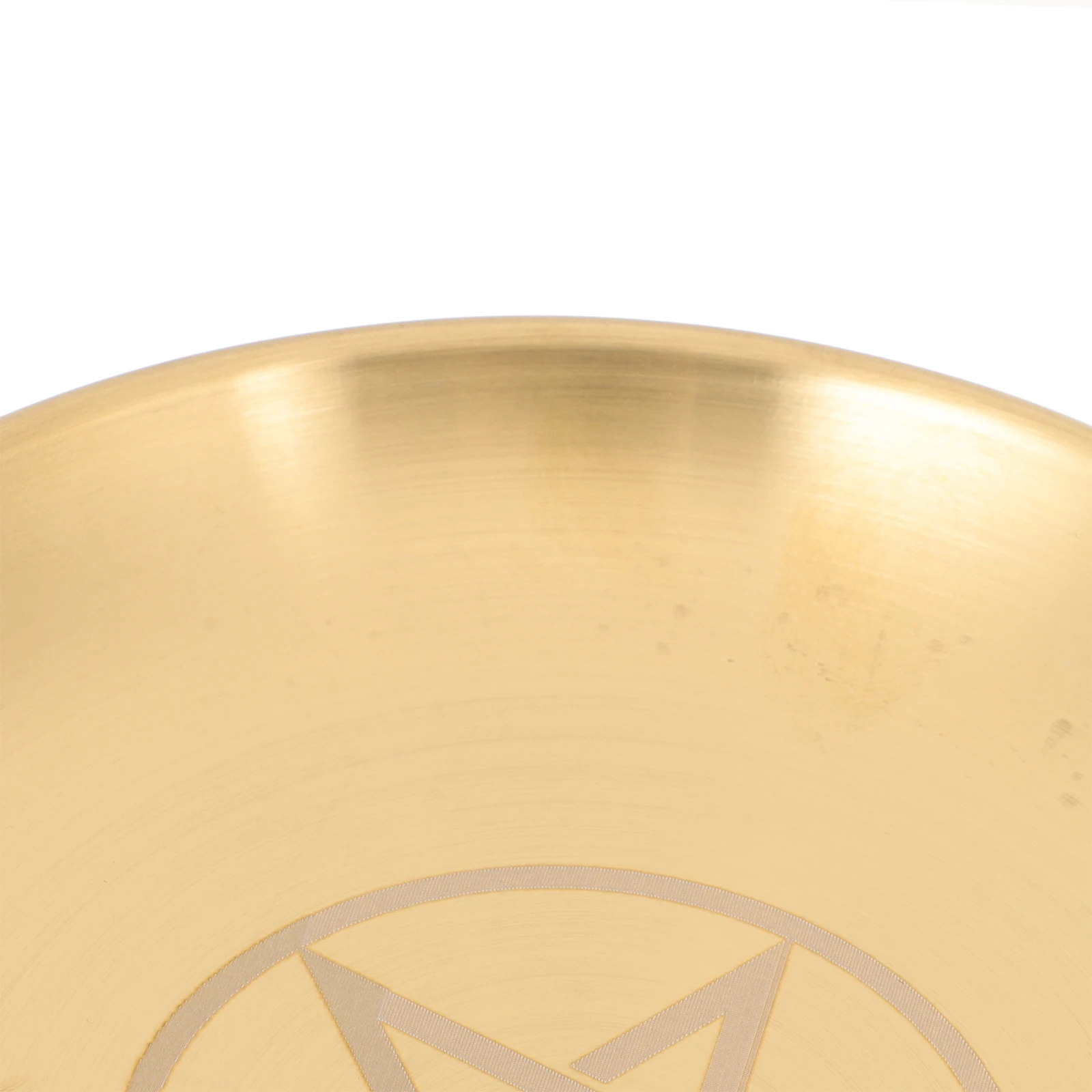 

Pentacle Gold Plate Witch Decor Decorative Tray Altar Dish Jewelry Pentagram Copper Tarot Holder