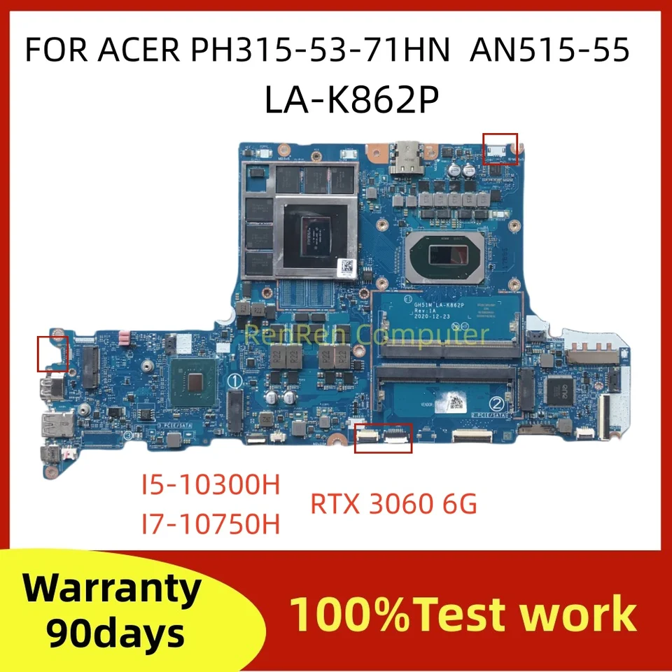 GH51M LA-K862P FOR Acer Predator PH315-53-71HN AN515-55 Laptop