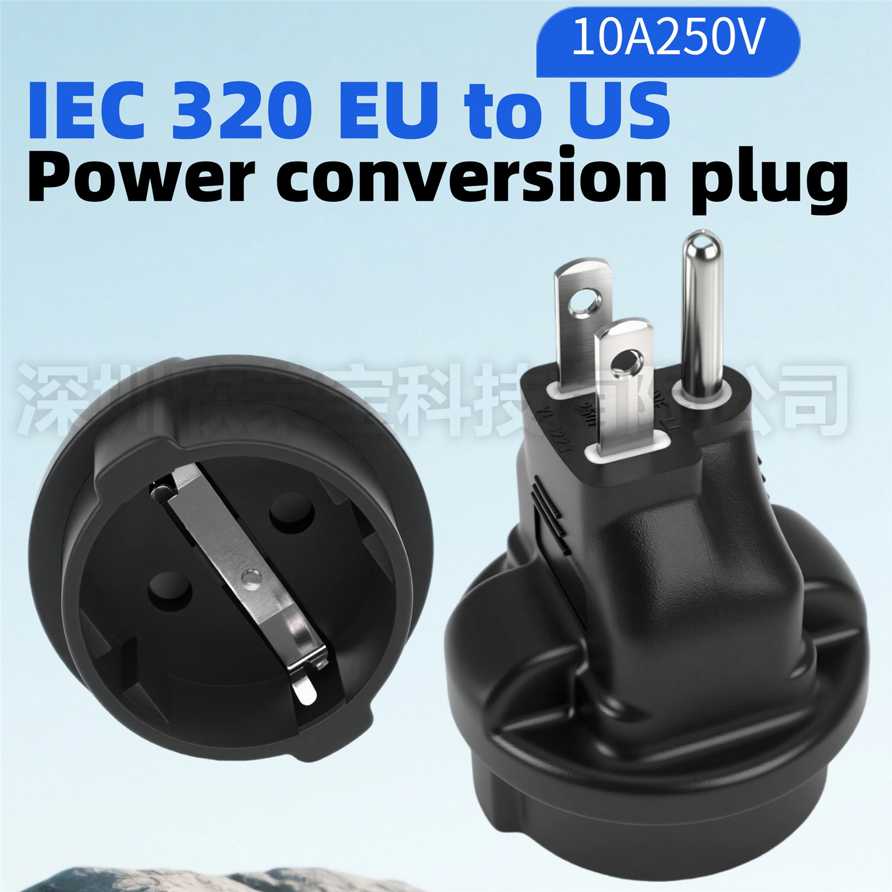 EU to US converter Schuko Female to USA NEMA5-15 Plug Adapter,US NEMA 5-15P Plug to Europe CEE7/3 Schuko Receptacle Plug Adapter