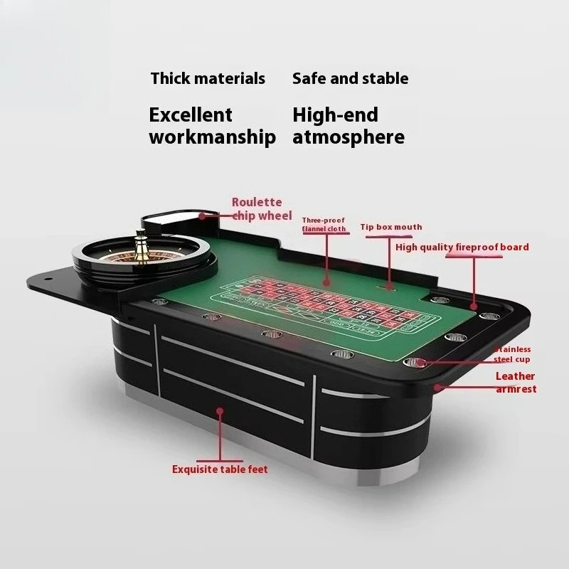 MG Factory Wholesale Casino Professional Roulette Table Luxury Roulette Wheel Table Single 0 or Double 00