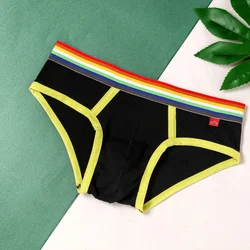 Men's Cotton Underwear Sexy Briefs Bulge Pouch Panties Low Waist Breathable Underpants Male Base Underwear Casual Trunks