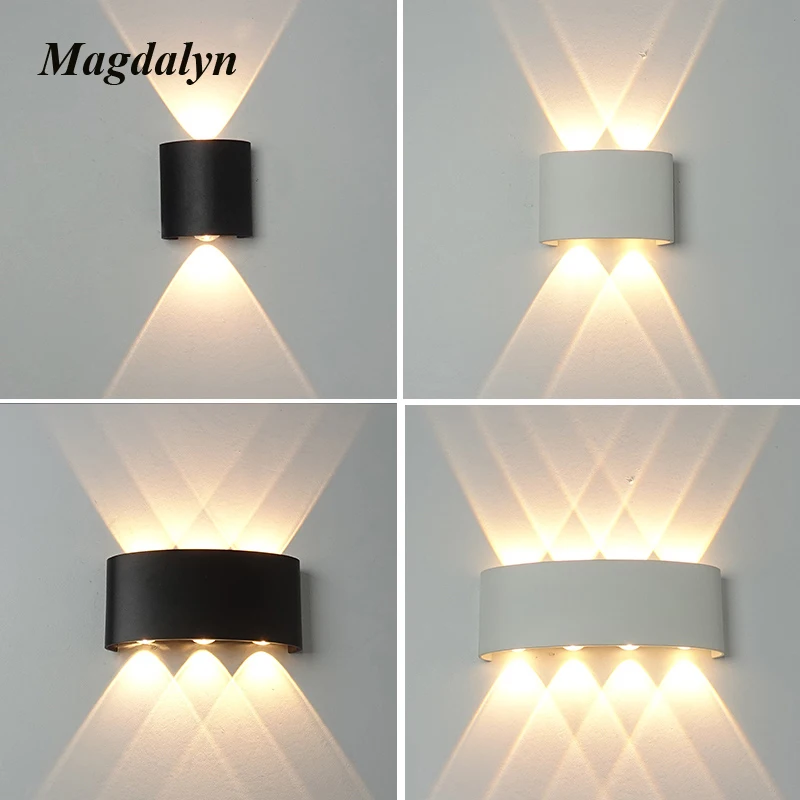 Magdalyn Outdoor Wall Lamp Aluminum Home Decoration Porch Sconce Up Down Building Fixtures  Nordic Interior Waterproof Led Light