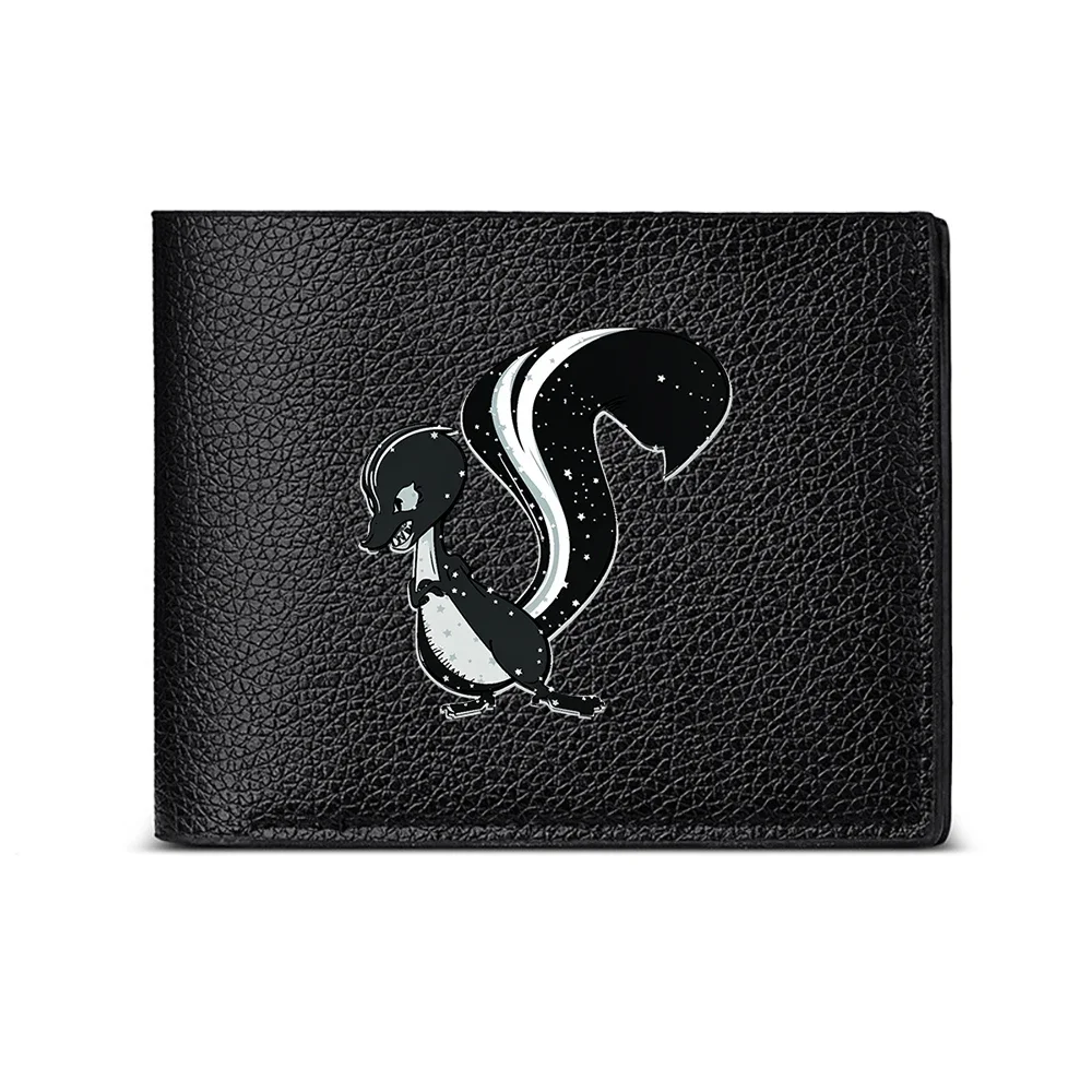 Stylish Squirrel Design Men's Wallet With Elegant Print For Casual And Business Use Fashionable And Practical Accessory