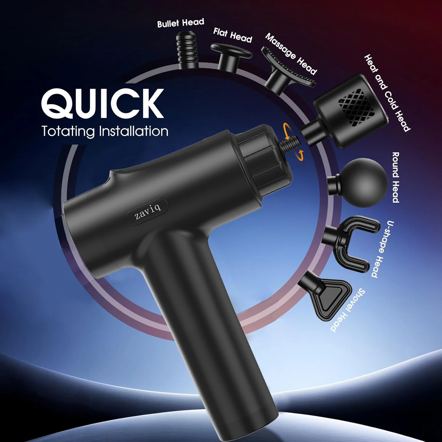 Percussion Massage Gun with 7 Heads