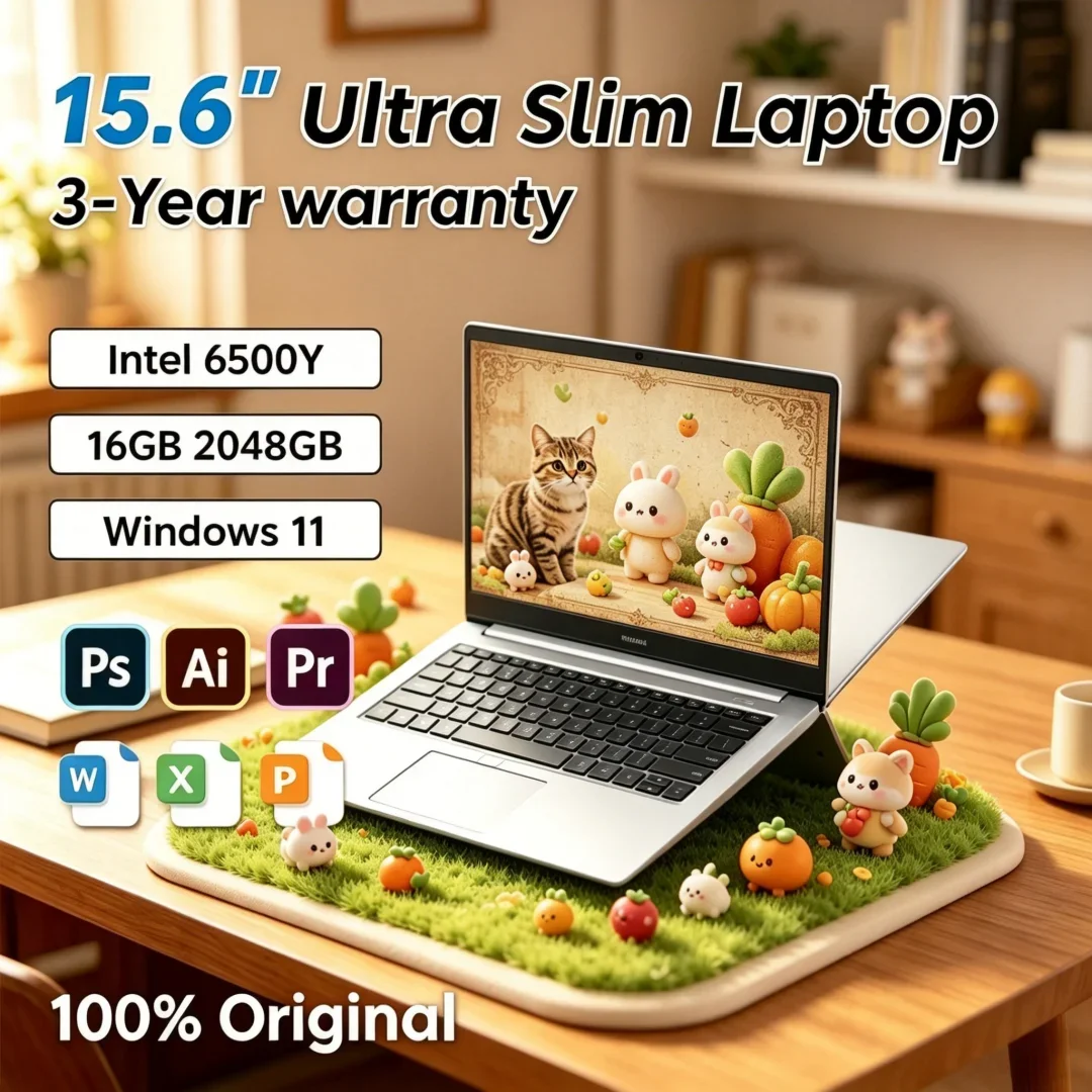 2026 제피린 슬렌더 15.6인치 노트북 인텔 6500Y 32GB 램 2TB SSD 5000mAh 윈도우 11 백라이트 키보드 지문인식 기능 탑재