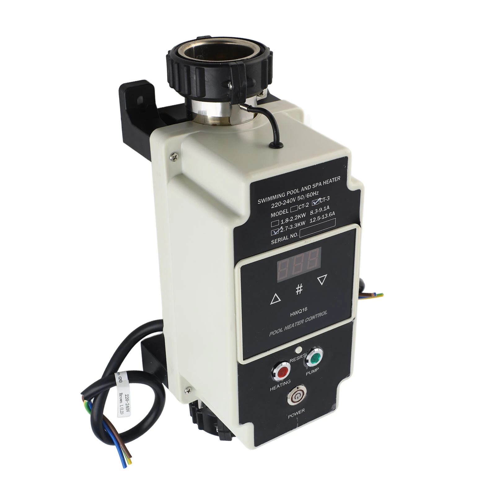 

2.7 to 3.3KW Pool Heater Electric Swimming Pool Water Heater Hot Tub Thermostat with Digital Display for Hot Tub Spa Bathtub