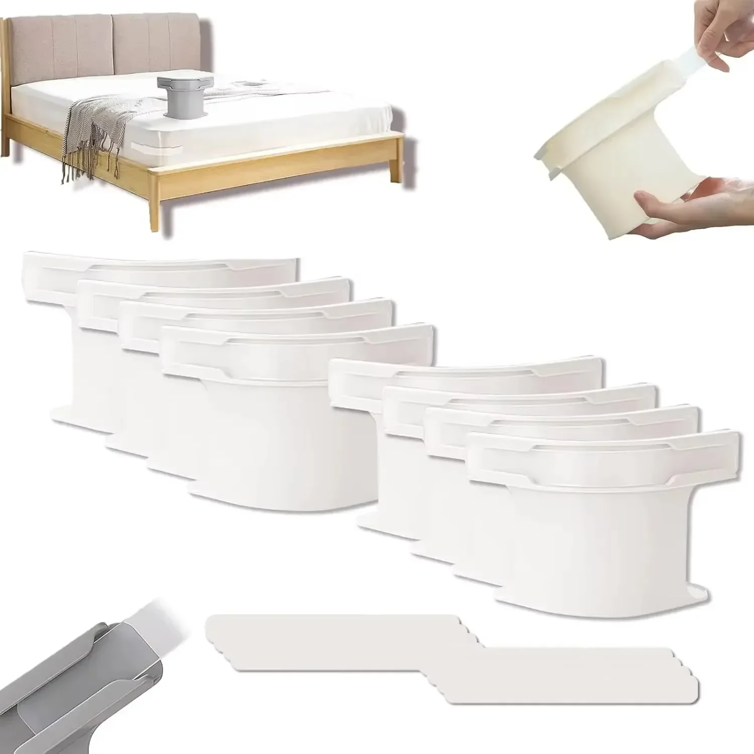 8/4 Stück robuste Bettlaken-Eckspanner-Clips, hochwertige Materialien, langlebige und zuverlässige Bettlaken-Greifer für Protektoren