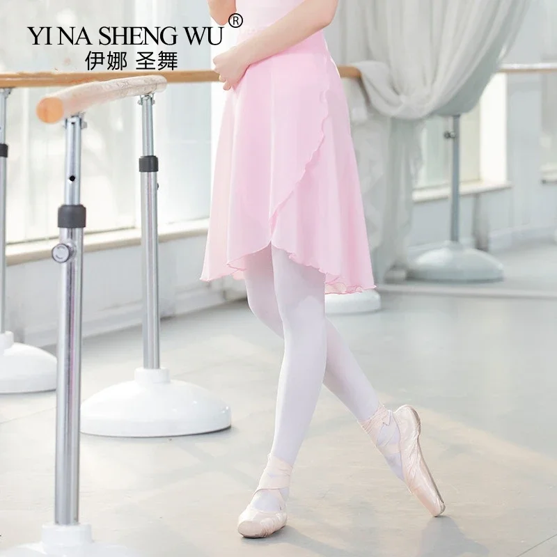 Jupes de Ballet professionnelles mi-longues en mousseline de soie pour adultes, Tutu pour femmes, robe de Ballet lyrique douce à lacets, Costumes de danse de ballerine