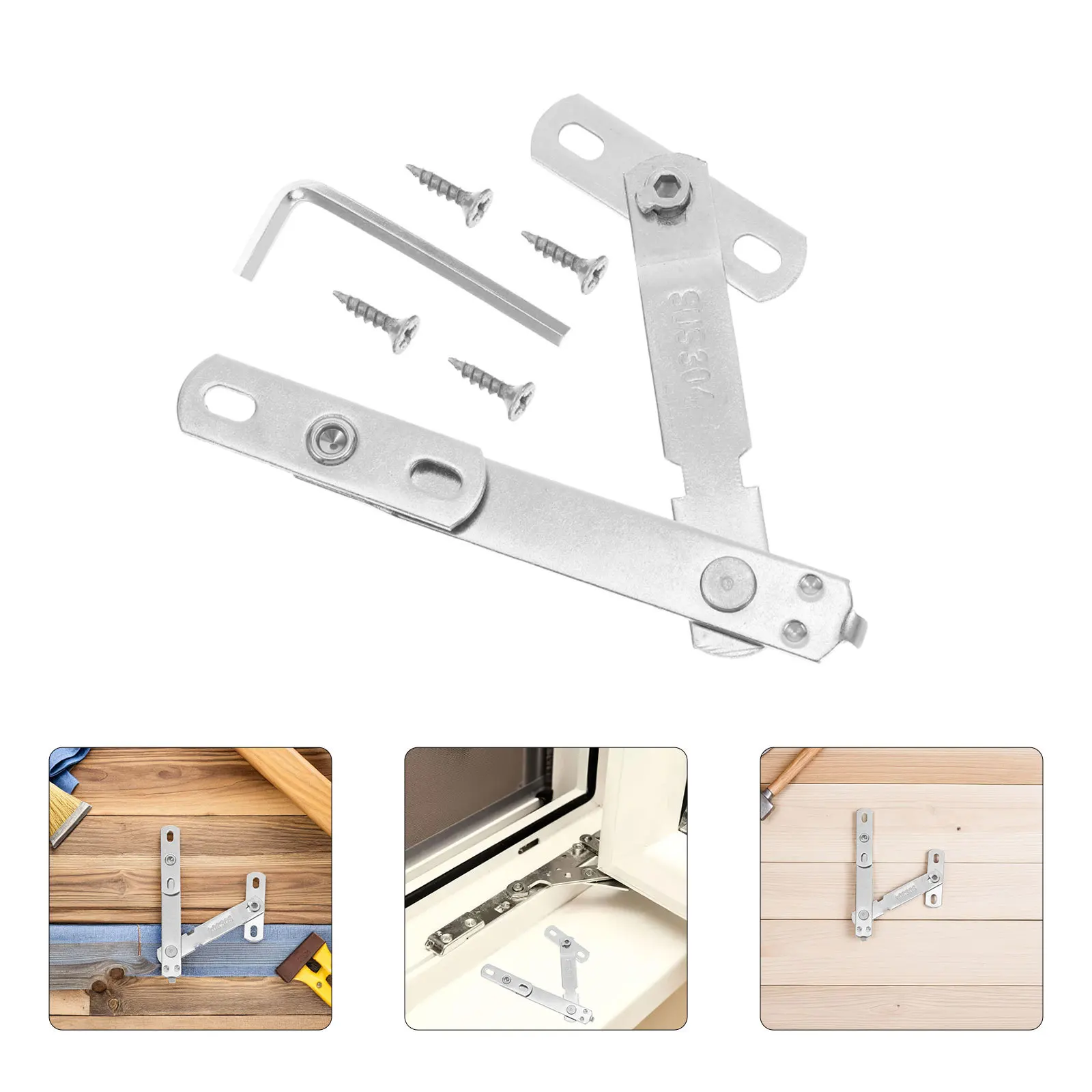 

4Sets Window Limiter Stainless Steel Sliding Window Stopper Child Safety Opening Angle Restrictor Casement Ventilation Security